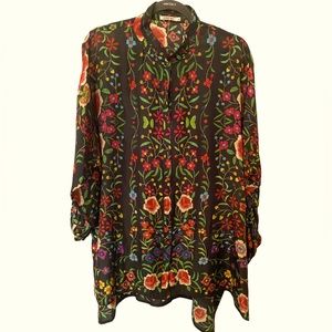 Johnny Was Silk Tunic, Size Large